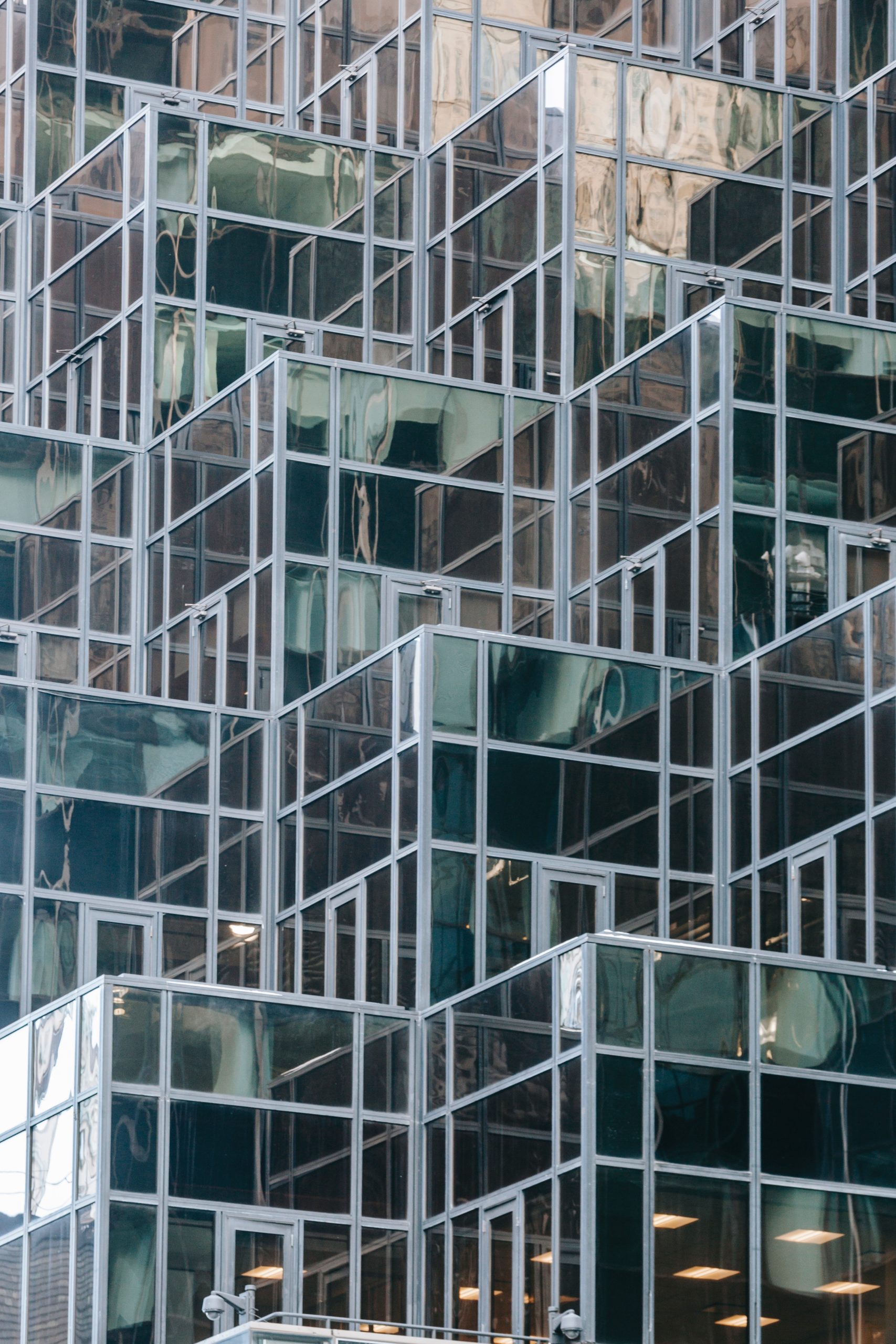 Glass building facade